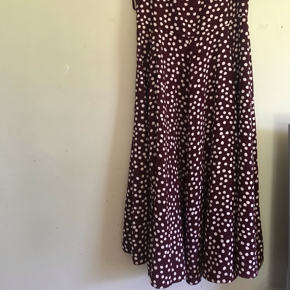 Comfortable vintage polka dot sun dress